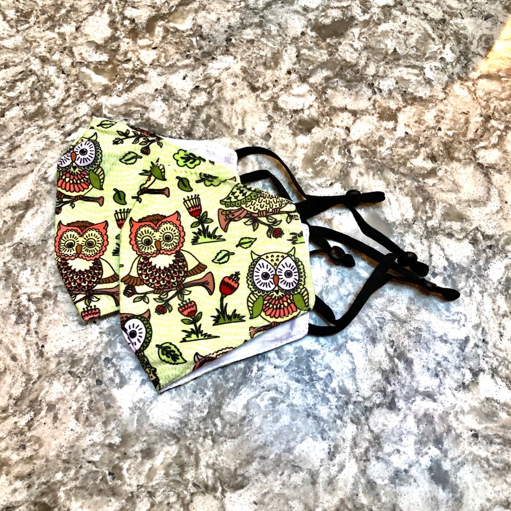 Owls Kids Face Mask with Adjustable Straps
